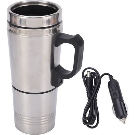 Bouilloire électrique en acier inoxydable pour voiture, 350/150ML, pour café, thé, Thermos, tasse chauffante pour l'eau, 12V (1/4)