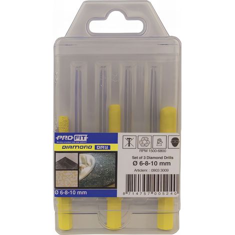 Coffret plastique diamond dry 6-8-10 mm