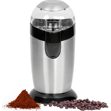 Avilia Trita Caffè Elettrico con Lame in Acciaio Inox e Contenitore Igienico - Macinacaffè per Caffè Fresco e Aromatico, 120W (1/5)