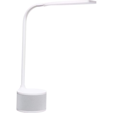 Lampada da Scrivania con LED e Altoparlante Bluetooth 29x10,5x38 cm in Plastica Bianca (1/5)