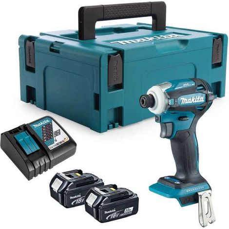 Makita DTD 172 RFJ visseuse à chocs sans fil 18 V 180 Nm 1/4'' sans balais + 2x batterie 3,0 Ah + chargeur + Makpac (1/5)
