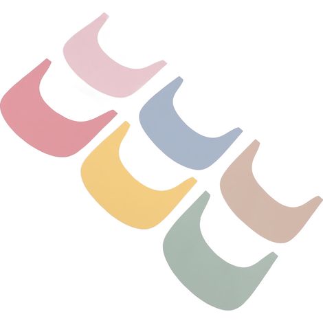 Lot de 6 sets de table en silicone pour chaise haute : propres et hygiéniques, ils protègent les repas des tout-petits. (1/5)