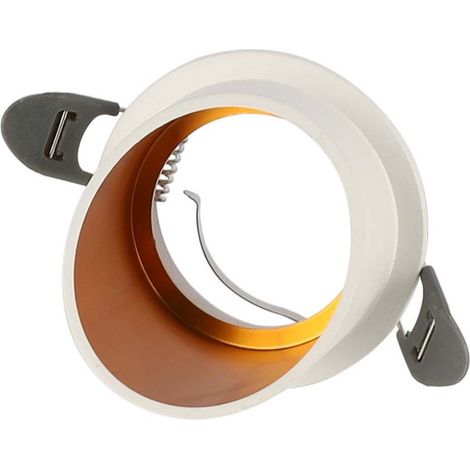 Portalámparas LED empotrable V-TAC GU10, cuerpo cilíndrico de aluminio, color blanco