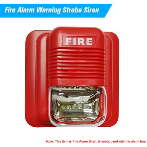 Alarme incendie, sirène stroboscopique, système de sécurité, alerte sonore, pour maison, bureau, hôtel, Restaurant (1/5)