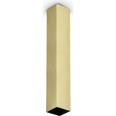 Ideal Lux LOOK Spot encastré carré de 40 cm en laiton, 1 ampoule GU10