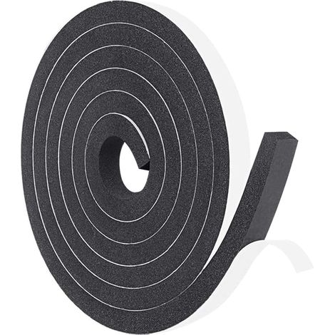Joint Caoutchouc Adhesif,joint fenetre isolation 15mm10mm5M bande caoutchouc joint porte garage Bande de Joint en Mousse Coupe-vent pour portes isolation de fenêtre Haute résilience (1/5)