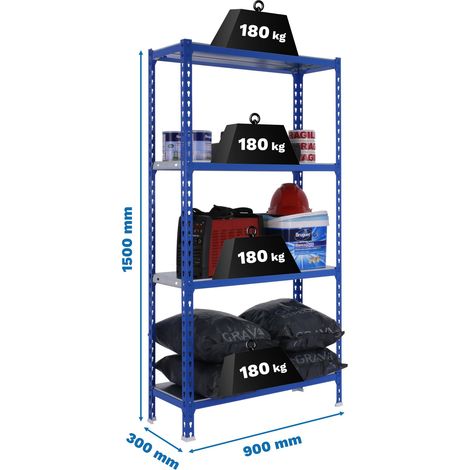 Simonrack Metallregal Blau 4 Ebenen 180 kg