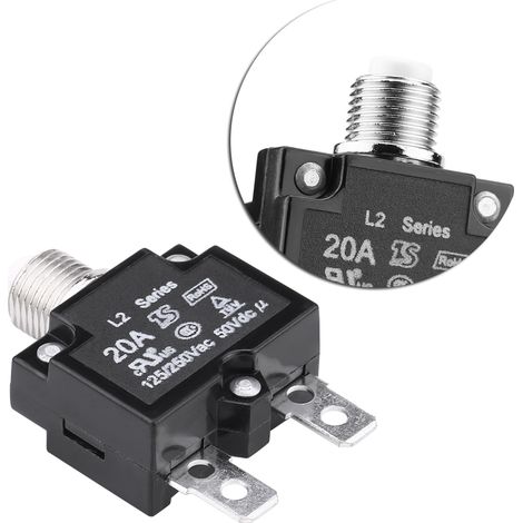 Coupe-circuit thermique 20A 125/250V à réarmement, protecteur de surcharge et surintensité pour générateur