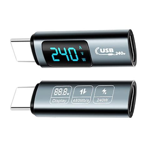 Adaptateur secteur USB 2.0 240 W pour affichage numérique (gris) (1/5)