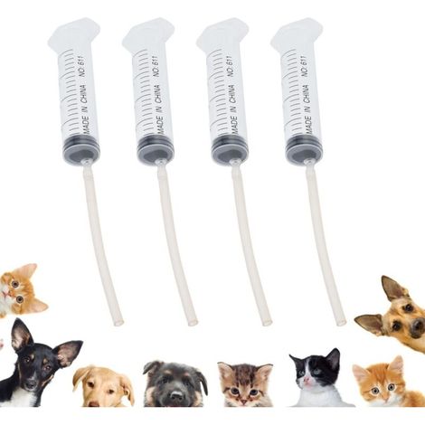 Tiermedizinischer Spritzenspender, 10-teiliges Set mit flexibler Silikonspitze und Schlauch, für Tauben und Hühner, Fütterungs- und Injektionsausrüstung, Kunststoff, 130 g