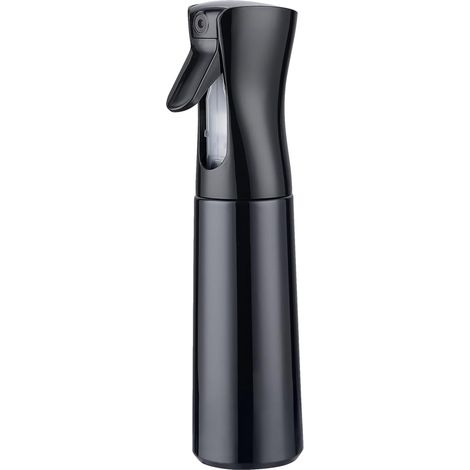 Flacon pulvérisateur vide de 300 ml - pulvérisateur portatif réutilisable, adapté aux soins capillaires et à la distribution d'alcool (noir)