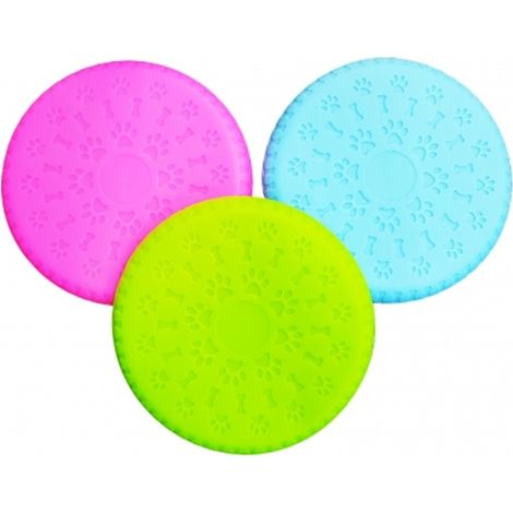 Trade Shop - SILIKON-FRISBEE 22,5 CM WEICH FRISBY SPORT RESISTENT TIERE HUND -