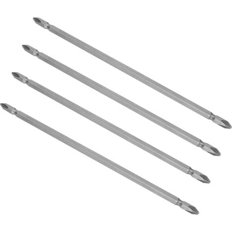 Set mit 10 Doppel-Kreuzschlitzschraubendreherbits S1/4 200 mm für elektrische Schraubendreher (1/5)