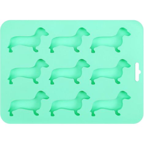 Moule à glaçons en silicone pour chien, moule à glaçons créatif à faire soi-même, couleur cyan-Blue (1/4)