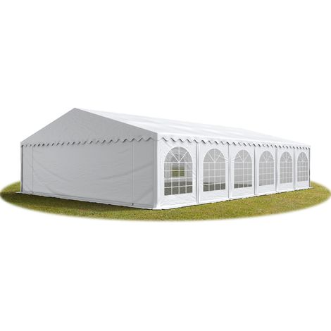 TOOLPORT 8x12m tente de réception, PVC 800 N, H. 2m, blanc (1/5)