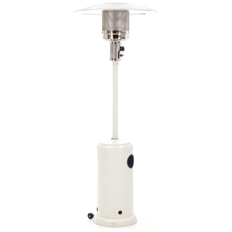 Chauffage de terrasse champignon à gaz 82 cm – Blanc pour intérieur et extérieur – Design élégant – Idéal pour espaces extérieurs – Syntesy
