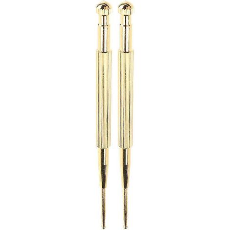 Set mit 2 Ohrakupunkturstiften für die Gesichtsreflexzonenmassage – 13,00 x 1,00 x 1,00 cm – Gold (1/4)