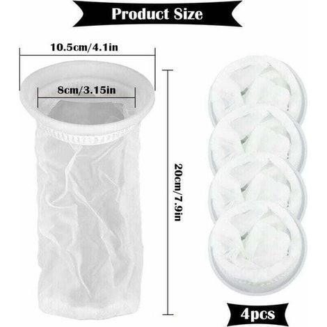 Lot de 4 Filtres à Eau de Pluie pour Réservoir IBC 1000 litres, en Nylon avec Raccord pour Couvercle IBC (1/4)