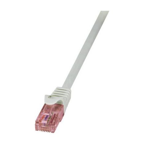 LogiLink CQ2052U RJ45 Câble réseau, câble patch CAT 6 U/UTP 2.00 m gris ignifuge, avec cliquet d'encastrement 1 pc(s) V963201 (1/2)