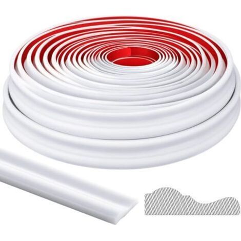 Rail de chaise à décoller et à coller - 3m - Panneau mural flexible - Moulure autocollante pour décoration de la maison - Protection murale - Bordure d'armoire - Cadre miroir (1/5)