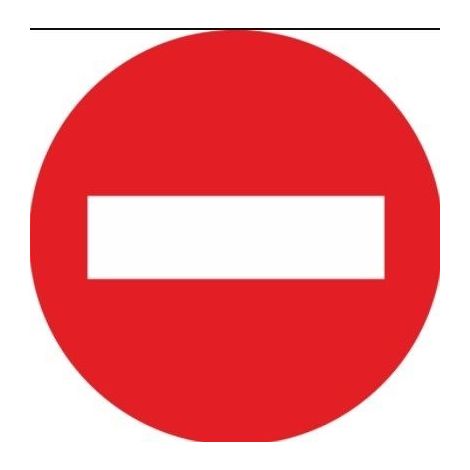 Señal vial 700x700mm metalica direcciÓn prohibida v10060