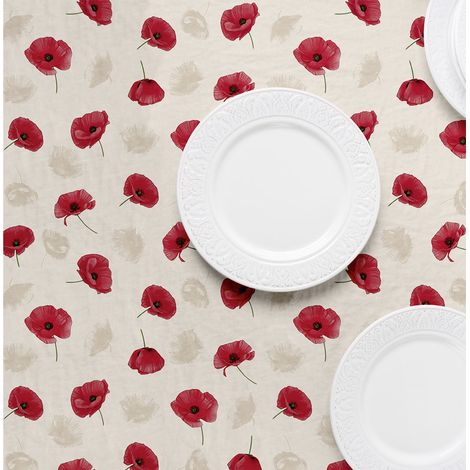TOVAGLIATO fantasia fiori rossi 'PTEX-R' art. 4Z7/01 - BONITA