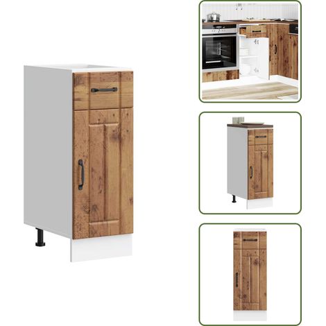 Küchen-Unterschrank Lucca Altholz-Optik Holzwerkstoff - Küchenunterschrank - Küchenunterschränke - Spülenunterschrank - Unterschrank Für Küche (1/5)