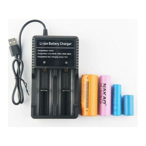 Chargez votre batterie n'importe où Chargeur de batterie 18650 pour batteries 3,7 V 18650 14500 16340 26650, la batterie n'e (1/3)
