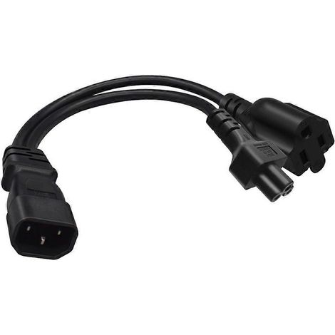 3-poliges IEC320-C14 auf C5+Nema 5-15R Netzkabel, Stecker auf Buchse