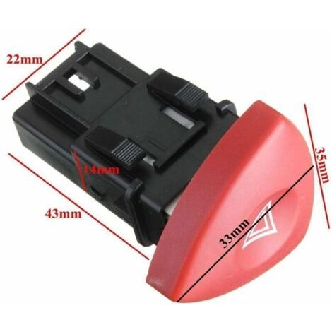 [JAMAIS UTILISÉ]Bouton de Feux de Détresse Warning compatible avec INTERSTAR PRIMASTAR MOVANO A VIVARO A B ESPACE IV LAGUNA II MASTER I II TRAFIC II VEL SATIS - 8200442724 (1/3)