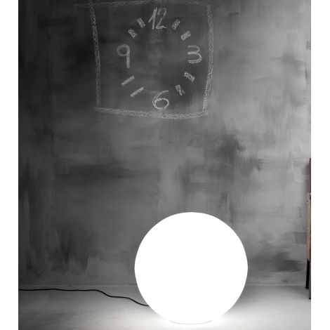 Sfera Lampada Design luminosa da Giardino diametro cm 70 Mod. Moon 70 con portalampada E27 con Cavo Elettrico IP65 (1/5)