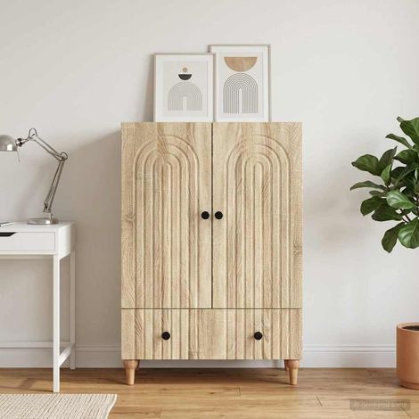 vidaXL Buffet Chêne Sonoma 66 x 34,5 x 95 cm Bois d'ingénierie (1/5)