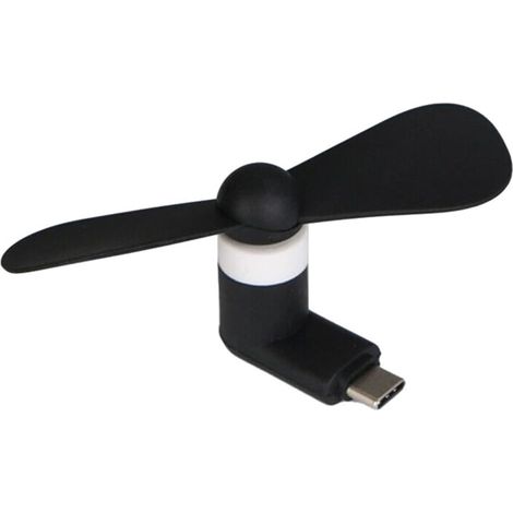Ventilateur Portable Pour Telephone - Interface Type-C - Design En L - Alimentation Directe Par Le Smartphone - 1 Unite (1/5)