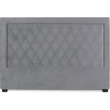 Tête de lit Nolwen Velours Gris Argent 180cm (1/3)