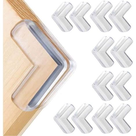 Protection Coin de Table, 12pcs Protections d'Angles Bébé, Antichoc Transparent Silicone Sécurité Protecteurs de Coin pour Tab[636] (1/4)