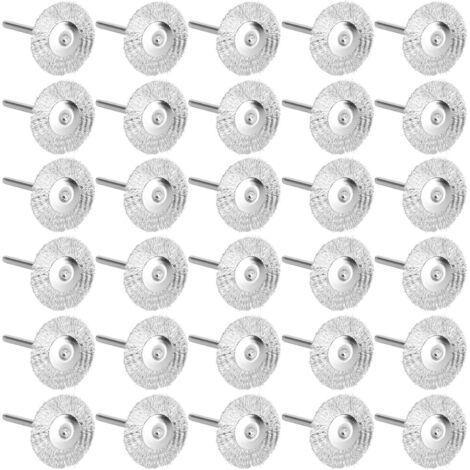 BUNTHAUS PA Ensemble de 30 pièces de brocoli, kit de polissage de brosse et d'enlaiton de fild'acier complet pour outils rotatifs Dremel (1/4)