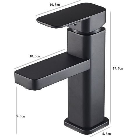 1pc Schwarz Wasserfall Bad Wasserhahn Einhand Einhand Waschbecken Wasserhahn, Wohnmobil Waschbecken Wasserhahn