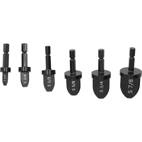 Kit de 6 outils d'expansion de tubes avec poignée hexagonale, foret à sertir pour tuyaux, accessoires pour alésoir de climatiseur