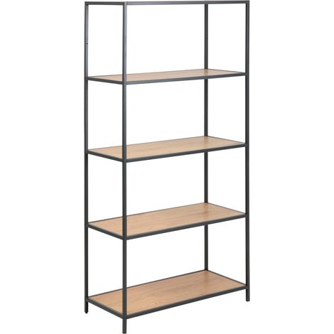 Estantería Norsica Sevferi 106 , Abierta sin pared trasera, MDF, Metal, Número de puertas: 0, Número de cajones: 0, 150x77x35cm