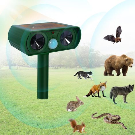 Repellente solare per animali, efficace contro gatti, cani, piccioni, uccelli, topi e volpi – dispositivo a ultrasuoni per esterni (1/5)
