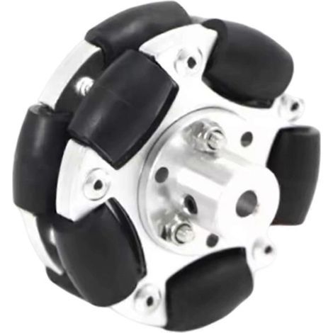 Roue omnidirectionnelle intelligente pour robot de 60 mm avec accouplement, pièces en alliage d'aluminium de 3 mm à monter soi-même (1/5)