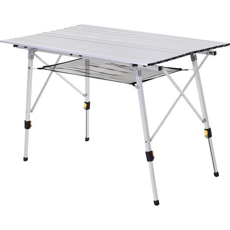 TAVOLO DA PIC NIC PIEGHEVOLE AVVOLGIBILE IN ALLUMINIO CON CUSTODIA 120 X 70CM (1/5)