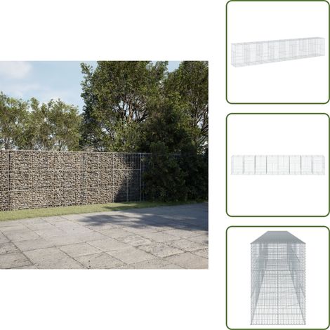 vidaXL Panier gabion avec couvercle 800x100x150 cm fer galvanisé (1/5)