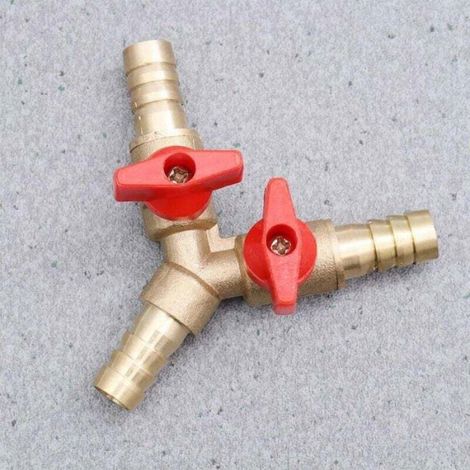 Raccord Laiton 3 Voies - Pression Max 600 PSI - Pour Eau Huile Gaz - 1 Pièce (1/4)
