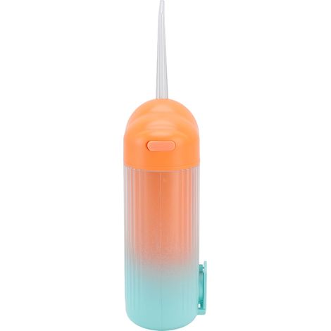 Irrigateur Dentaire Portable 3 Modes, Pulsations Haute Fréquence, Étanche IPX7, Nettoyeur de Dents Orange