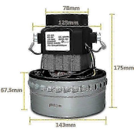 Moteur d'aspirateur industriel 2025 1500 W 200-240 V 50 Hz 143 mm, compatible avec la fonction d'aspiration d'eau (1/5)