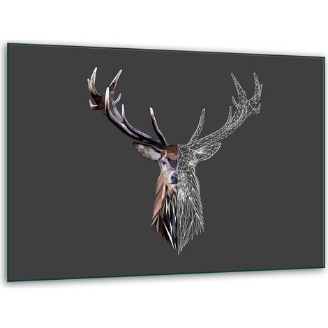 Supporto per tagliere in vetro 40x30 con cervo (1/5)