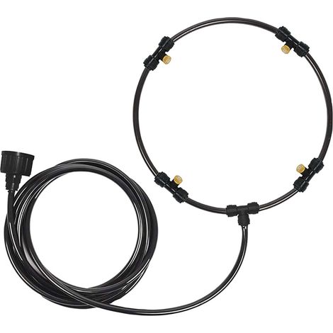 Kit Brumisateur Pour Ventilateur Extérieur - Tube Brumisateur 10 M - 4 Embouts En Laiton - Raccord 3/4 Pouces - Pour Ventilateur Extérieur (1/5)