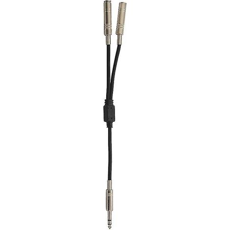 Câble adaptateur répartiteur jack stéréo 6,35 mm 14 pouces vers deux prises 6,35 mm (1/4)