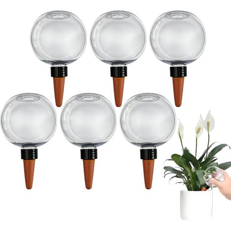 Lot de 6 boules d'arrosage, 500 ml, pour plantes d'intérieur, balcon et jardin. Arrosage automatique. (1/5)